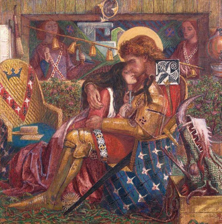 Dante Gabriel Rossetti The Weding of St George and the Princess Sabra (mk28) Germany oil painting art